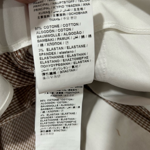 Piazza Sempione Brown and White Checkered Pants - Picture 6 of 6